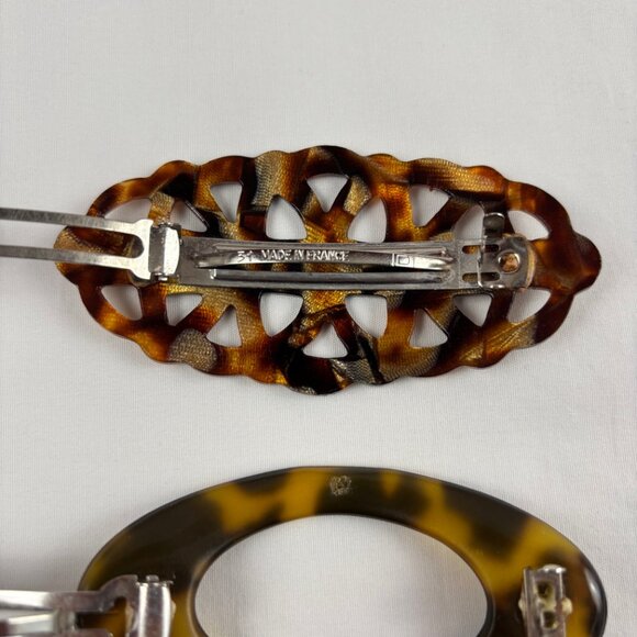 Barrettes Faux Tortoise Shell Brown Style Hair Clasp Lot of 3 main image 7